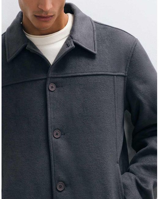 ASOS Blue Wool Look Jacket for men