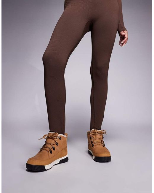 The North Face Brown Sierra Mid Fleece Lined Hiking Boots