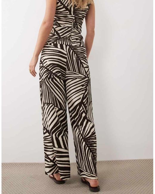JDY Petite Brown Pull On Trousers Co-ord