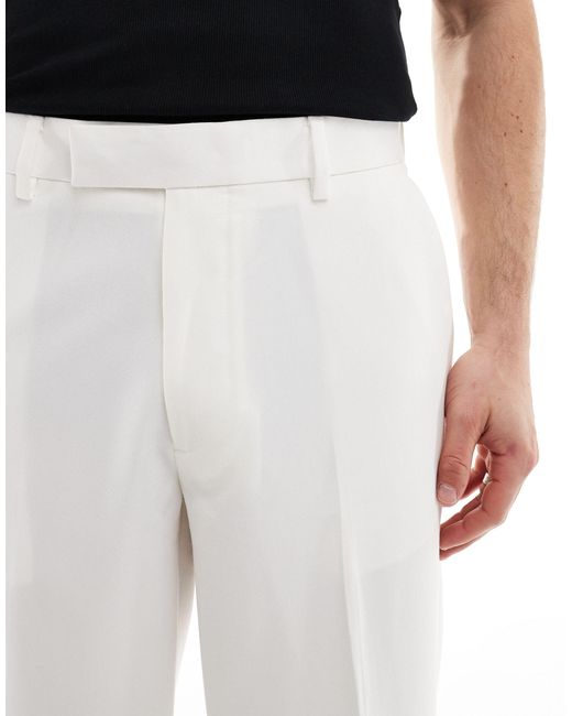 ASOS – elegante oversize-karottenhose in White für Herren