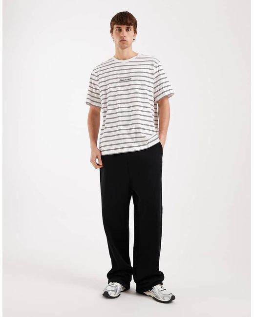 Jack & Jones White Originals Stripe T-shirt for men