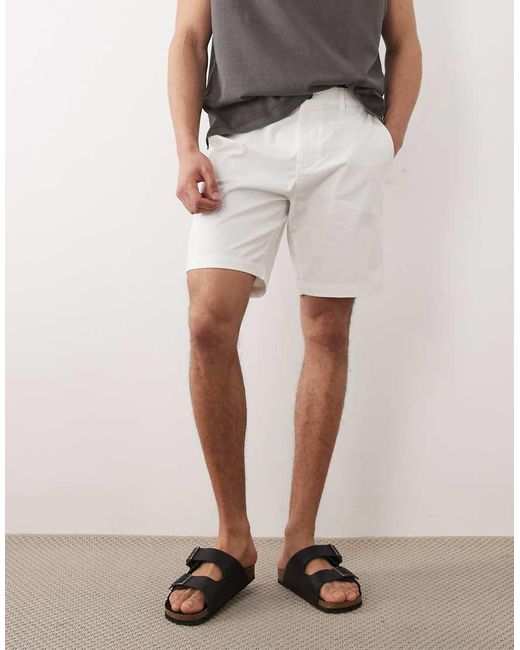 Threadbare White Chino Shorts for men