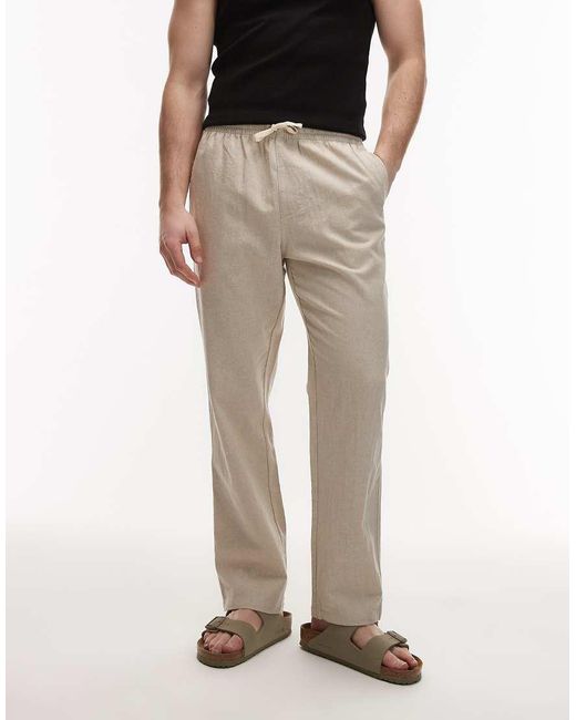 Rhythm Linnen Broek in het Natural voor heren
