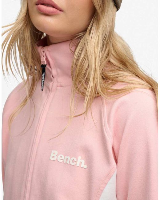 Bench x Superdry & Co Blue High Neck Contrast Track Top