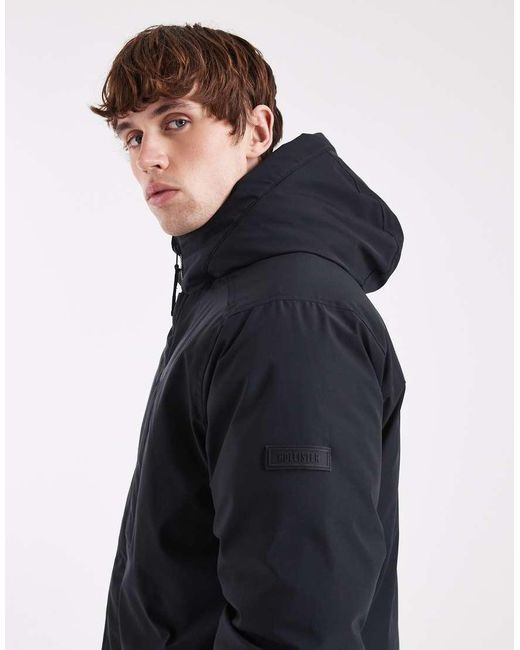 Hollister Blue Cosy Lined Parka Coat for men