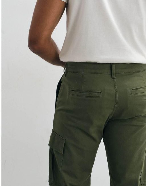Jack & Jones Green Straight Cargo Trousers for men