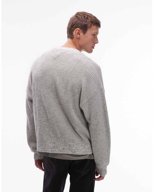 Tommy Hilfiger Gray Relaxed Knit Cardigan for men