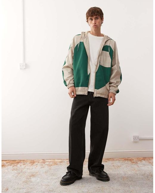 Reclaimed Vintage Green Festival Track Jacket for men