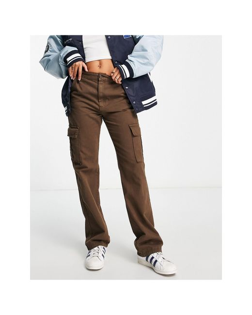 stradivarius straight leg cargo