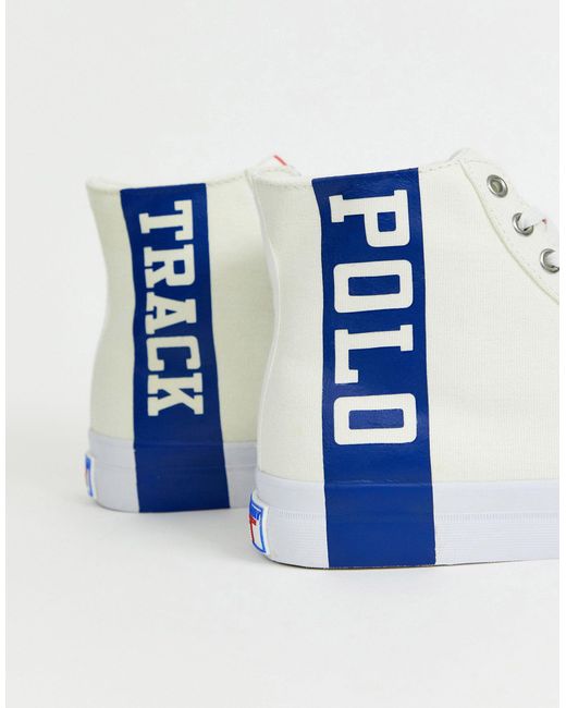 Sport Solomon - Sneakers alte bianche con logo grandePolo Ralph Lauren in  Gomma da Uomo colore Bianco | Lyst