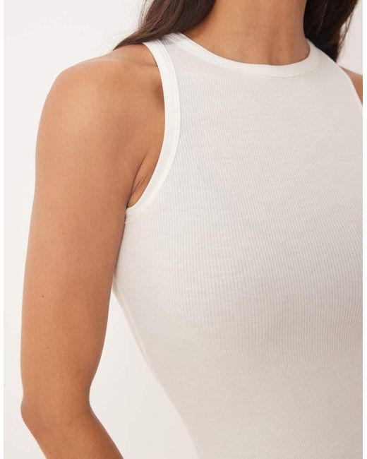 agon® Natural Crew Neck Maxi Dress
