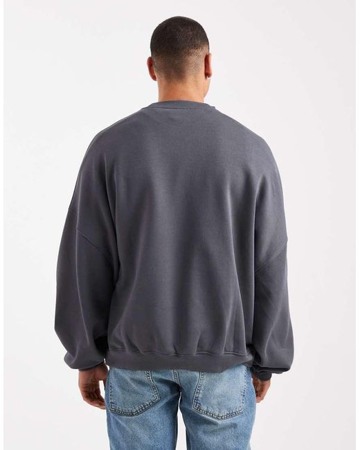 ASOS Purple Essentials Extreme Oversized Sweatshirt for men