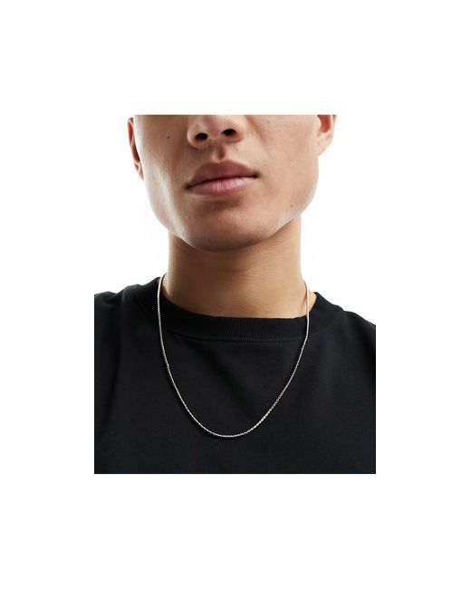 ASOS Black Small Flat Link Neck Chain for men