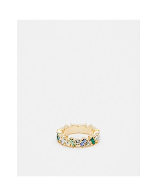 ASOS White – ring mit kristall-baguette-design