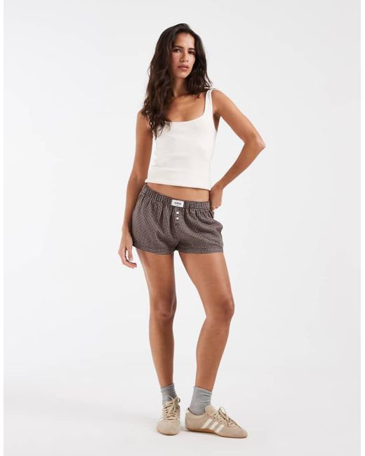 Hollister White Flannel Pyjama Shorts