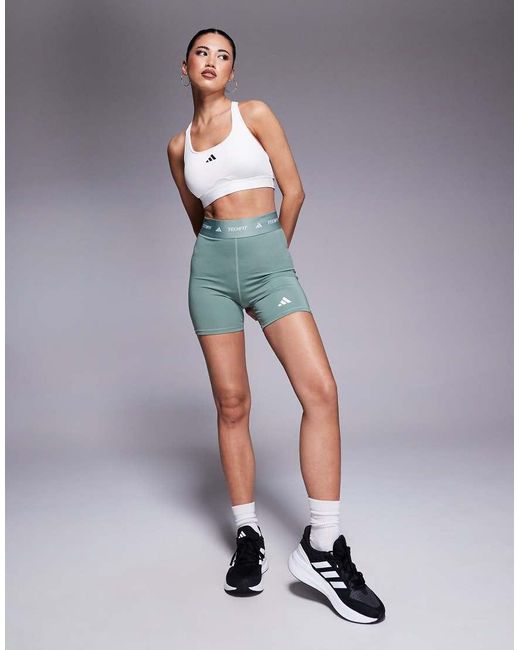 Adidas Originals Gray Adidas Training Tech Fit Shorts