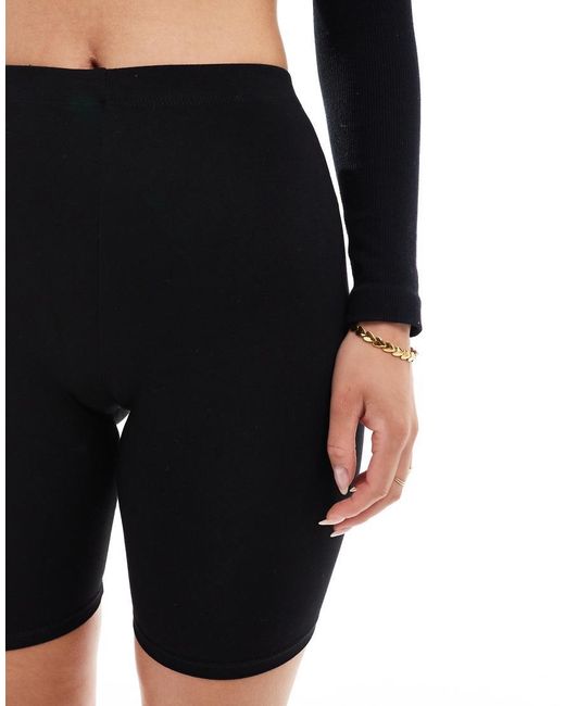 ASOS Black Hourglass 2 Pack Basic legging Shorts