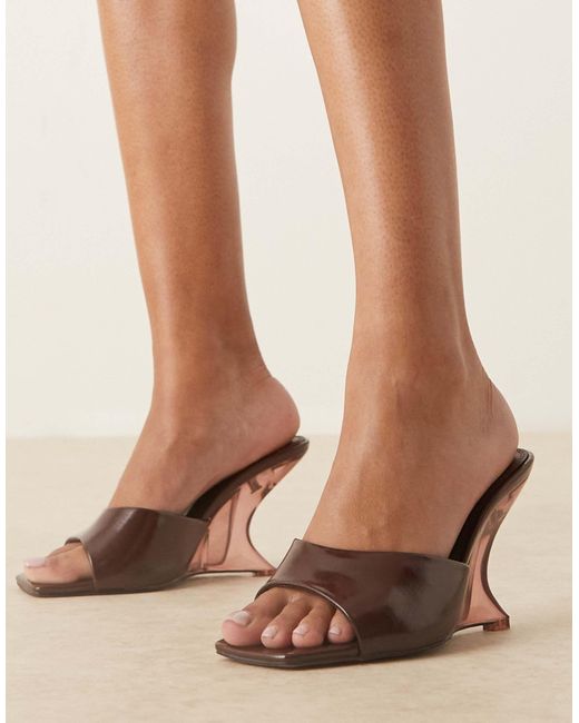 ASOS Brown Tilly Mule Wedges