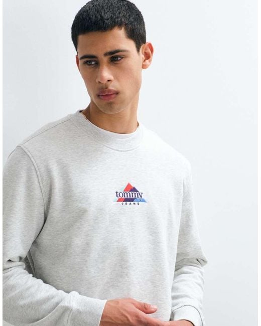 Tommy Hilfiger Gray Outdoor Center Graphic Logo Sweatshirt for men
