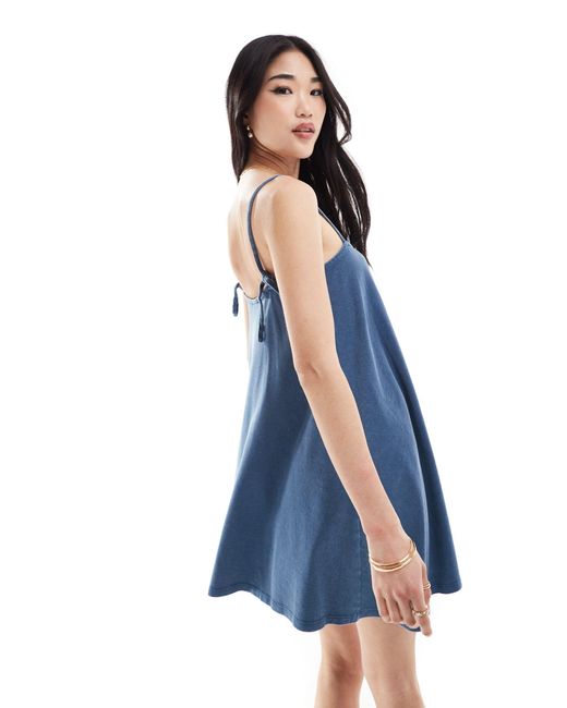 ASOS Blue Trapeze Mini Cami Dress