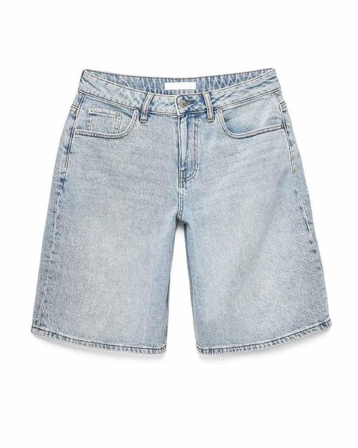 NA-KD Gray Mid Waist Loose Denim Shorts