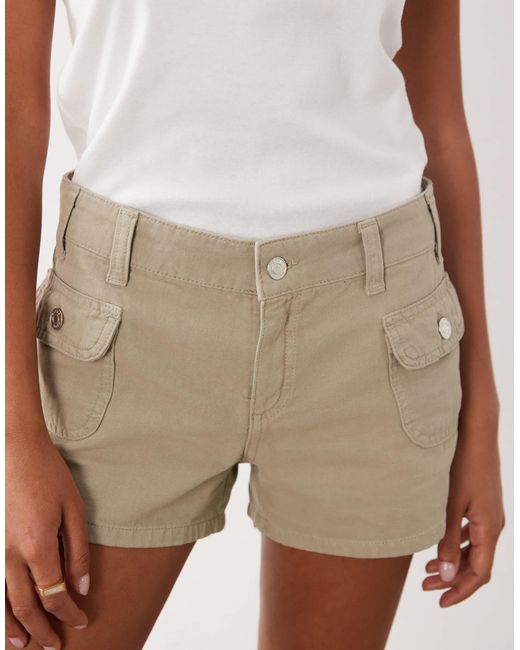 ASOS Natural Cargo Mini Short