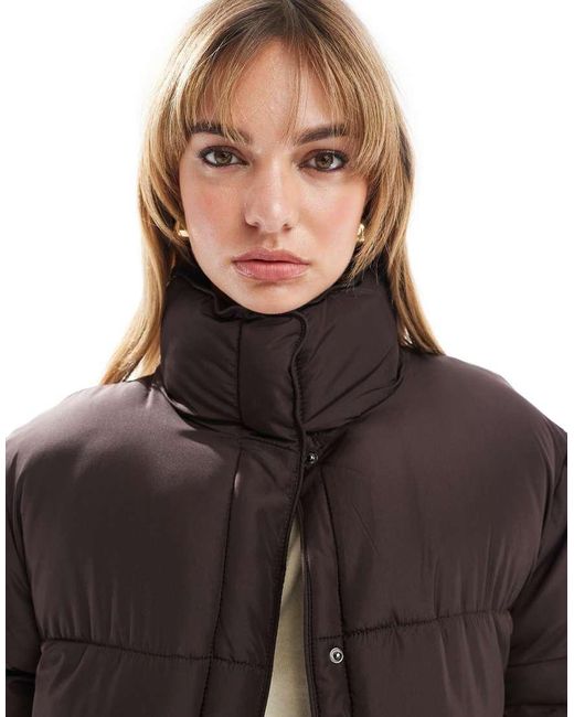 ASOS Brown Longline Padded Jacket