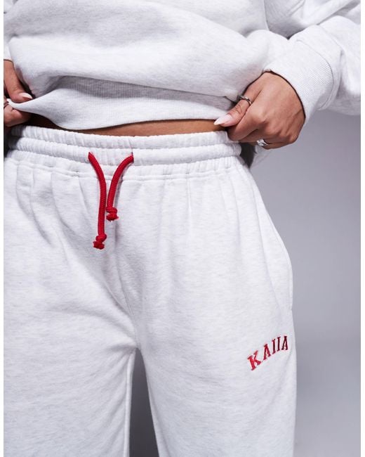 Kaiia Blue – weit geschnittene jogginghose meliert
