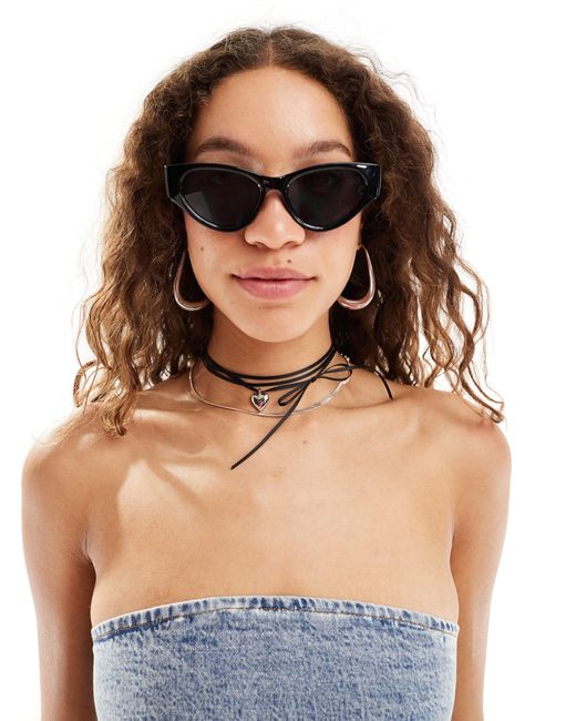 Lunettes Monki en coloris Black