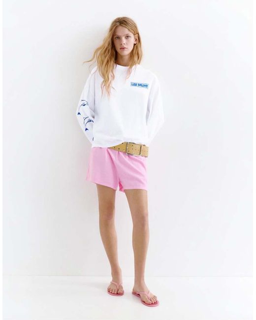 Pull&Bear White Dolphin T-shirt