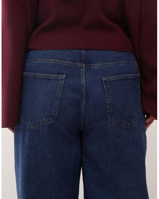 Noisy May Blue Alexa Mid Rise Wide Leg Jeans