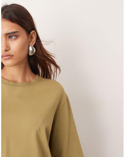 ARRANGE Green Acid Wash Jersey Oversized T-shirt