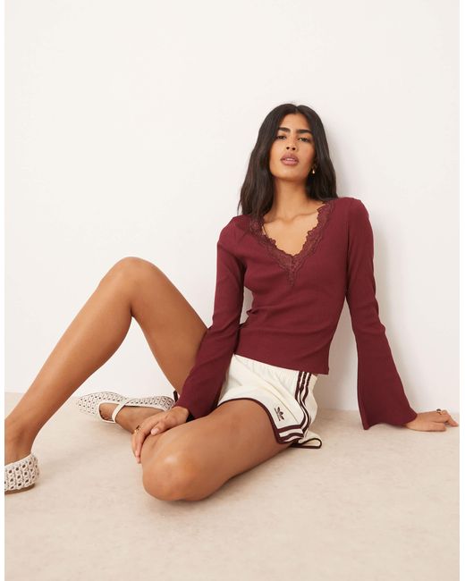 ASOS Red – geripptes oberteil