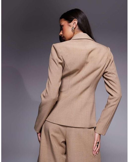 ASOS Brown Premium Side Seam Detail Blazer