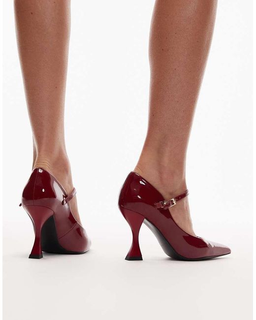 JW PEI Red Thalina Pointed Toe Heeld Pumps