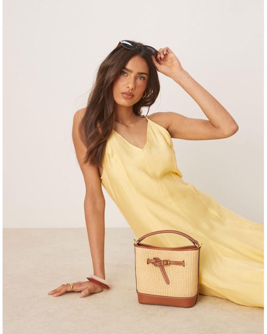 SELECTED Natural Femme Structured Long Dress