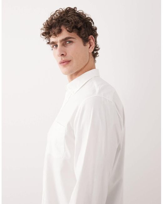 ARKET – oxford-hemd aus reiner baumwolle in White für Herren