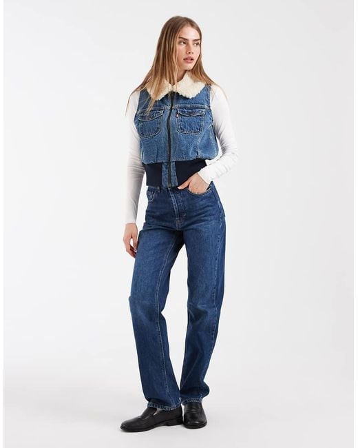Levi's Blue Tiny Sherpa Vest