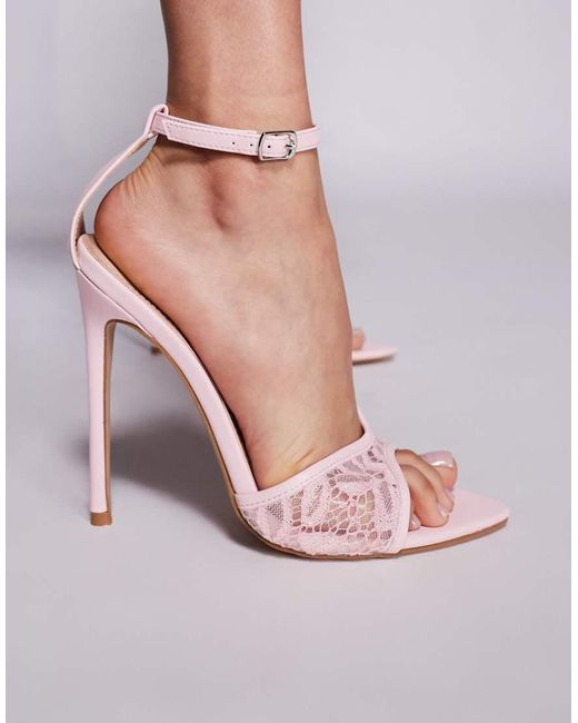 SIMMI Pink Simmi London Eavie Lace Heeled Sandal