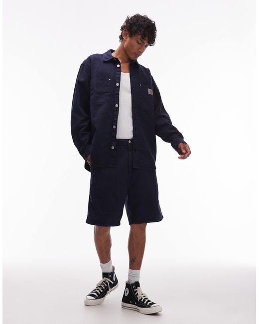 Carhartt Blue Walter Single Knee Relaxed Fit Short for men