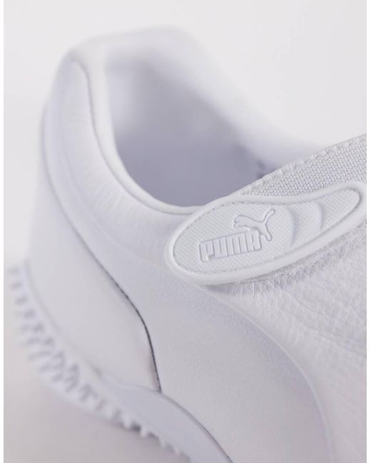 PUMA White Mostro Fey Leather Trainers