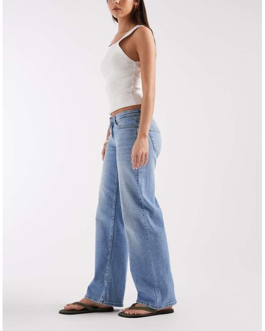 ONLY Blue Judy Low Rise Wide Leg Jeans