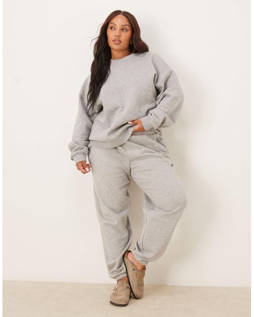ASOS Gray Asos Design Curve Ultimate Oversized Brushback Sweatshirt