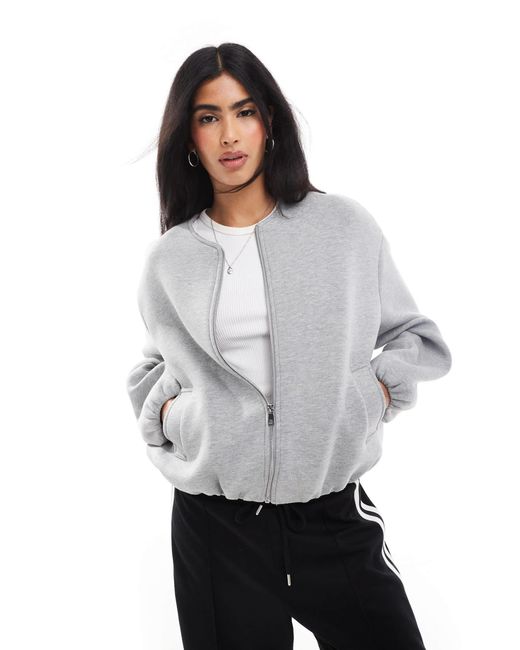 ONLY Gray Short Scuba Jacket