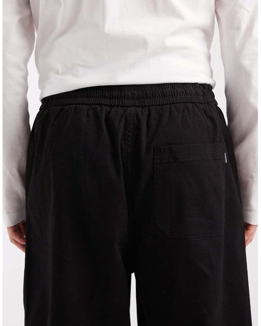 Jack & Jones Black Barrel Fit Drawstring Chino for men