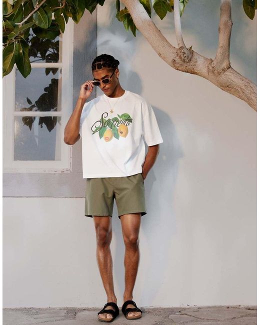 ASOS Gray Swim Shorts for men