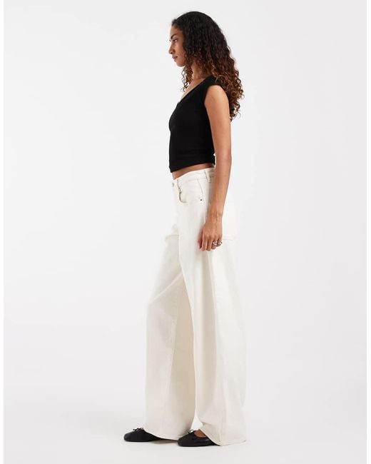 ONLY White Tamy Barrel Jeans