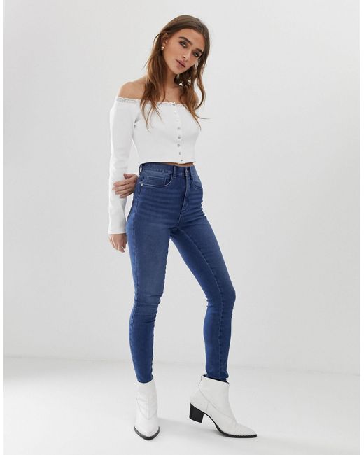 Beperking US dollar Neem een ​​bad Only Petite Skinny Jeans Met Hoge Taille in het Blauw | Lyst NL