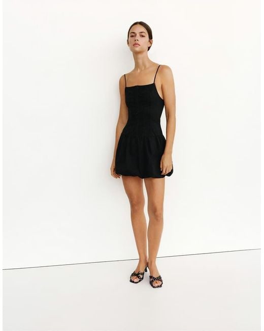 Pull&Bear Black Short Corsetry-inspired Strappy Dress
