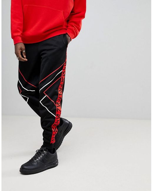 black poly joggers